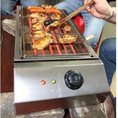 Bếp Nướng Điện BBQ Không Khói, Bếp Nướng Công Nghiệp Inox 201, 2500W. Dùng cho Nhà Hàng, Gia Đình. Lò Nướng