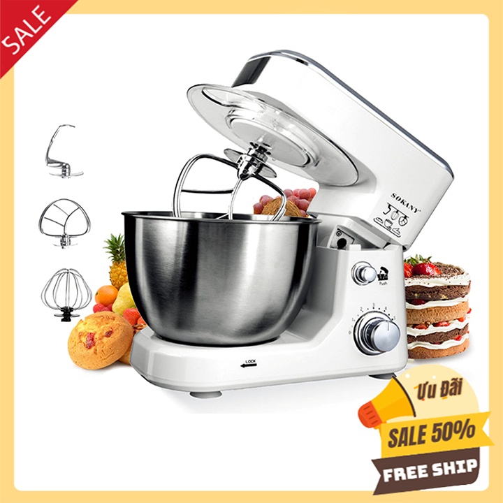 Máy đánh trứng, Máy trộn bột làm bánh, đánh kem SOKANY SC-209 800W [BH 12 Tháng]