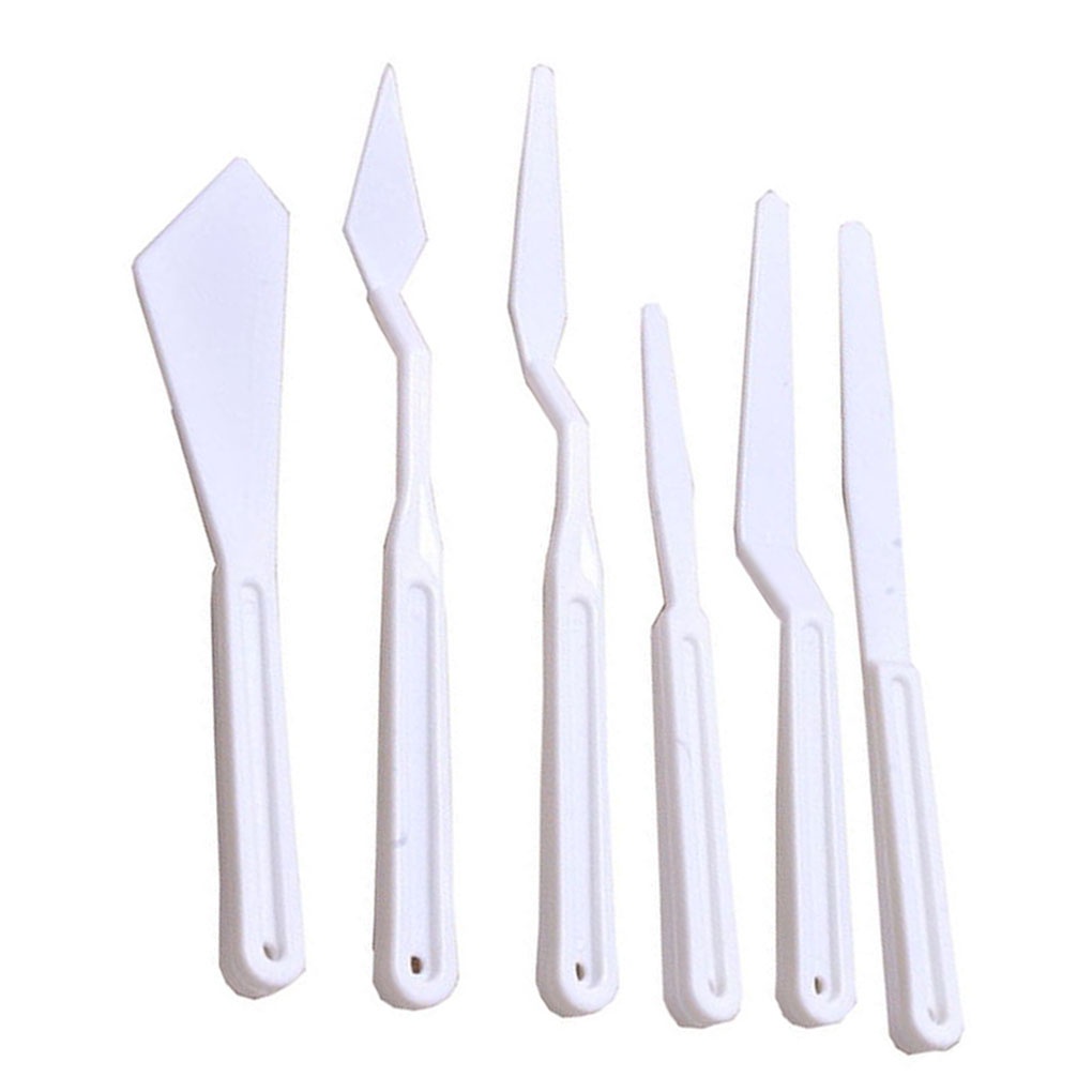 [CHOO] 6 Pcs/set Clay Sculpture Tools Set Plastic Spatula Clay Engrave Spatula Tools Kit Sculpture Accessory