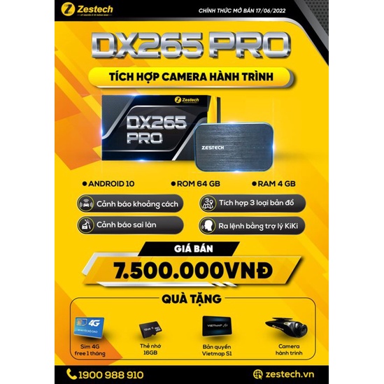 Androi Box Zestech DX265 Pro - Bản Nâng Cấp Mới Nhất TÍch Hợp Camera Hành Trình