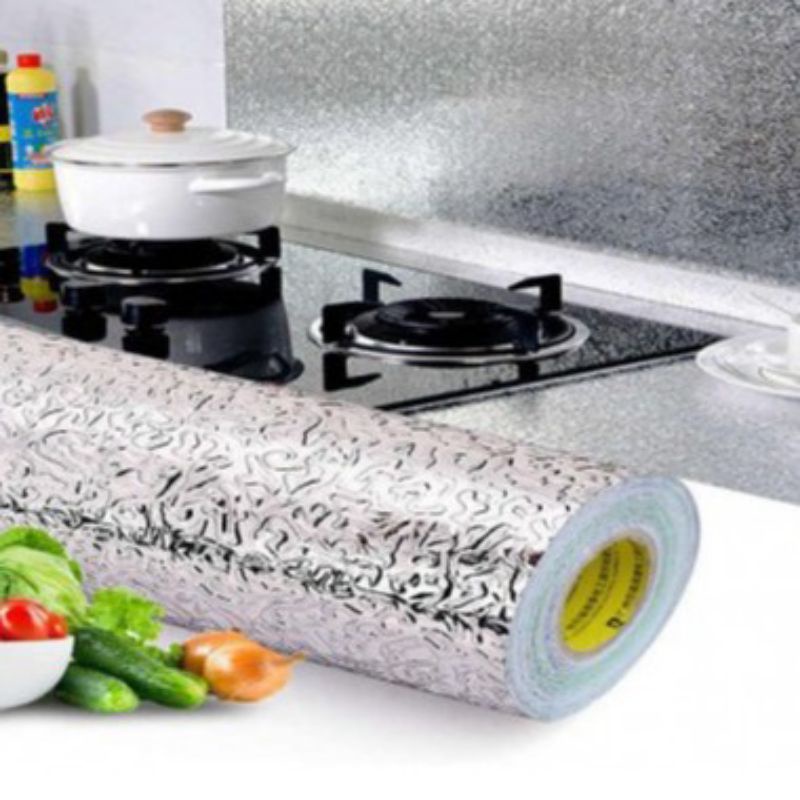 cuộn giấy bạc dán bếp/dán tường chống thấm cách nhiệt:2M-60CM