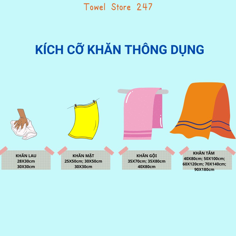 Khăn tắm khăn gội đầu khăn lau mặt Cotton mềm dày, hút nước tốt hình Gấu dễ thương