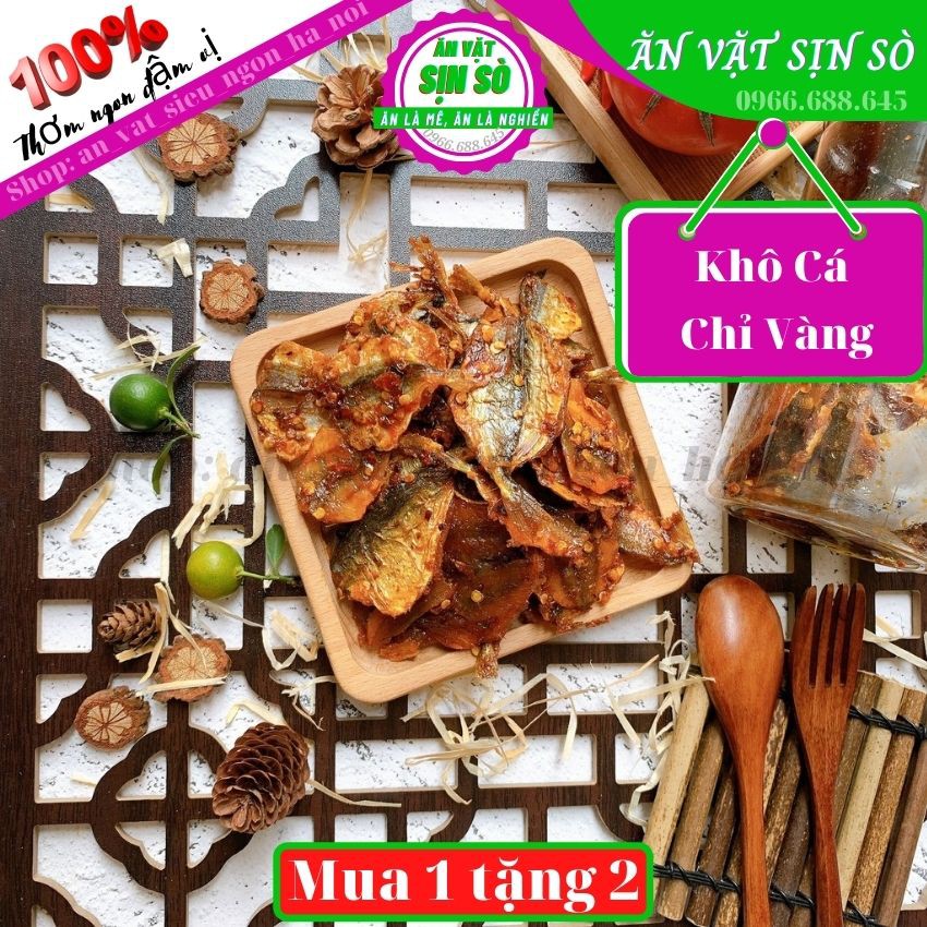250g Khô Cá Chỉ Vàng rim lá chanh Thơm Ngon Đậm Vị