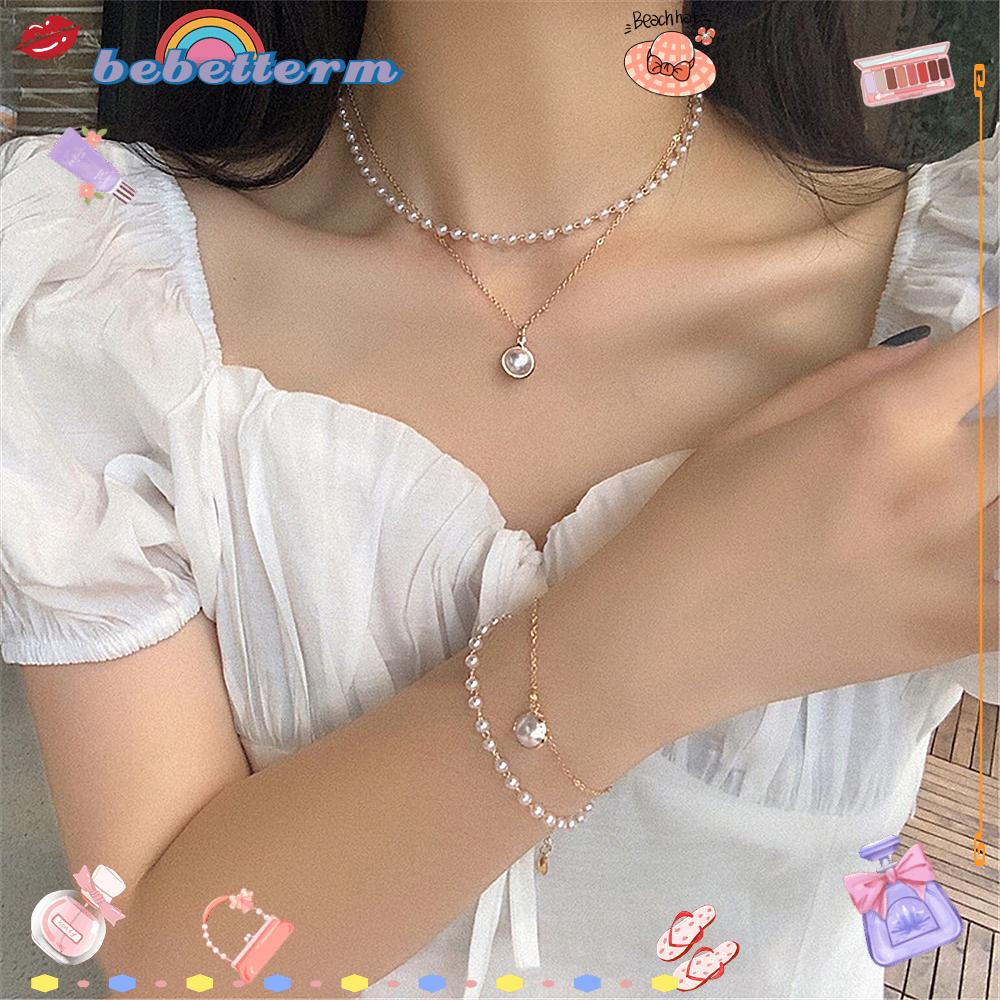 Vòng Cổ Choker Đính Ngọc Trai Phong Cách Cổ Điển Cho Nữ