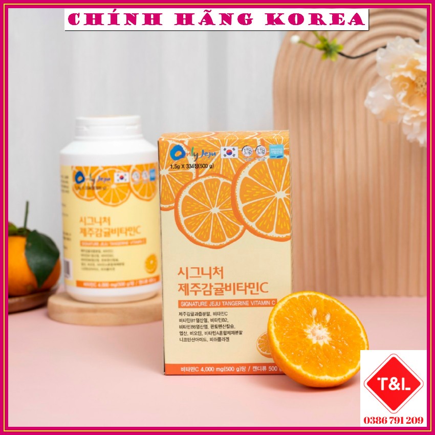 Viên Ngậm Vitamin C JEJU, hộp 120g - Viên Vitamin C Hàn Quốc Chính Hãng