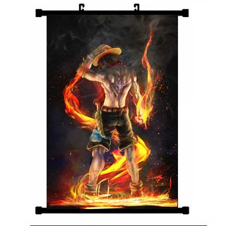 Poster vải anime Ace 02 30x45 - One Piece tranh vải