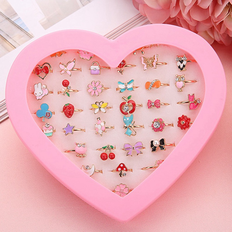 Set 30 / 10 Nhẫn Hợp Kim Hoạ Tiết Hoạt Hình Cho Bé