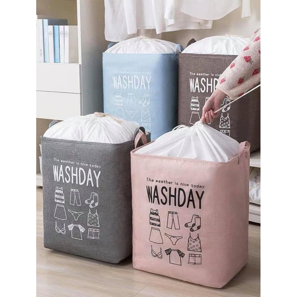 TÚI ĐỰNG ĐỒ WASHDAY KHUNG SẮT GẤP GỌN SIÊU HÓT - HỘP ĐỰNG ĐỒ