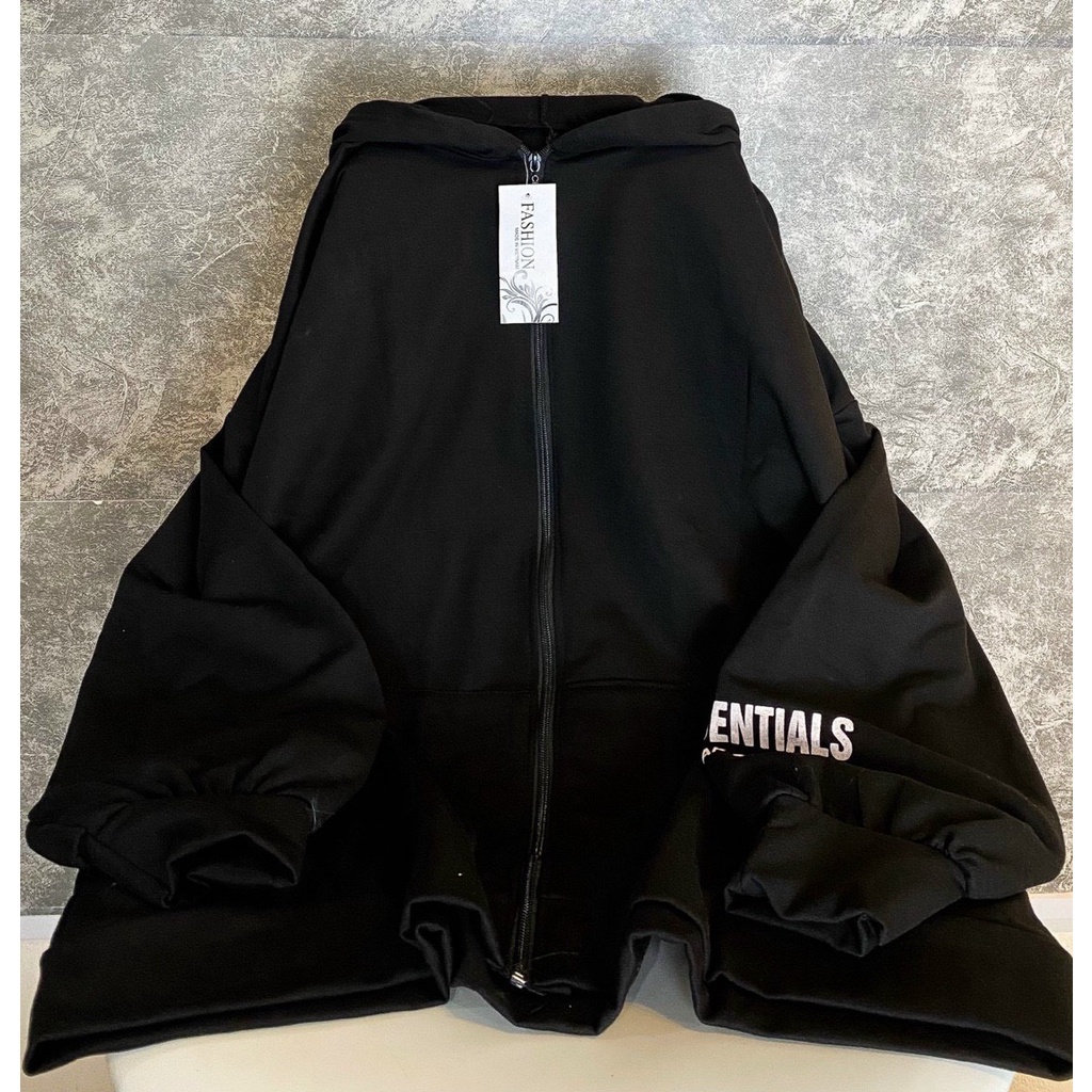 Áo khoác nỉ 🌸 Áo nữ ESSENTIAL hai màu trắng đen tay bồng FORM RỘNG OVERSIZE HOLA | BigBuy360 - bigbuy360.vn