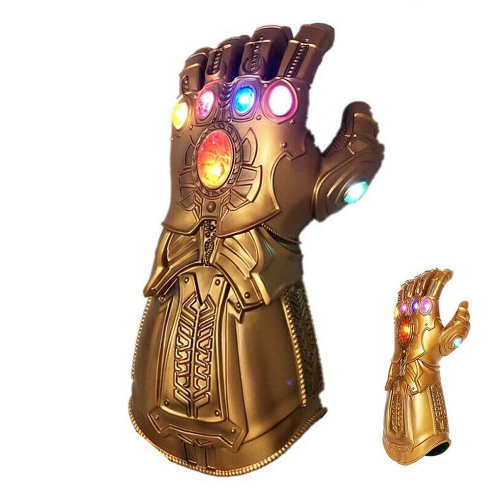 Kids Thanos Gloves Infinity Gauntlet with LED Light Avengers Cosplay Toys