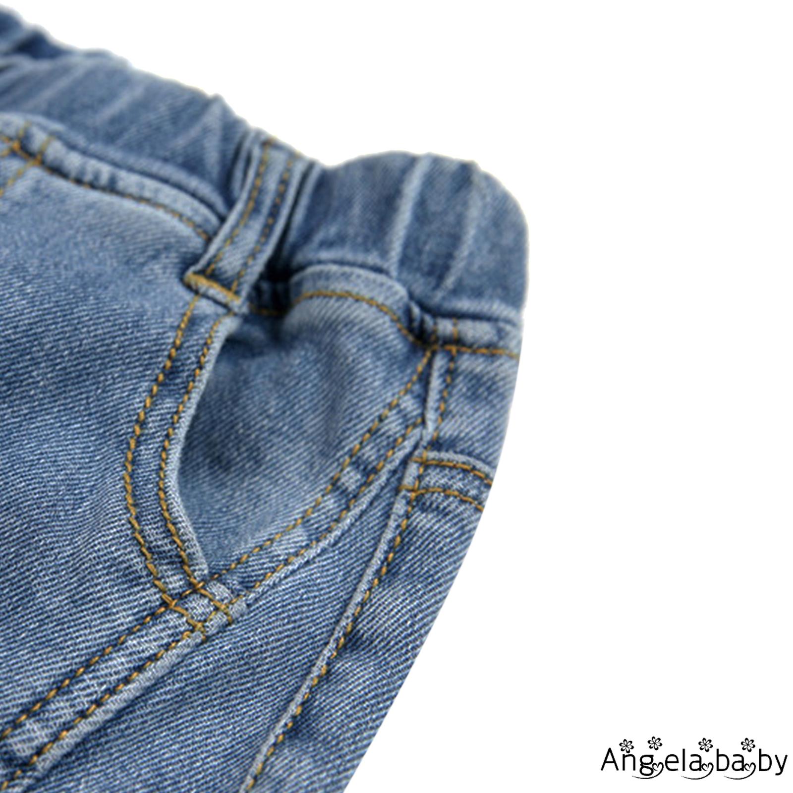 Quần Jeans Dài Thoáng Khí Thời Trang Cho Bé Gái