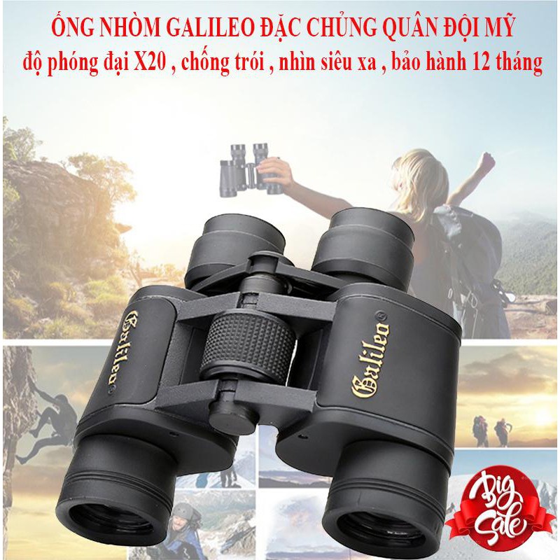 Ống Nhòm GALILEO Đặc Chủng Quân Đội Mỹ Hai Mắt Siêu Bền, Nhìn Xa, Hình Ảnh Nét - Bảo Hành Uy Tín