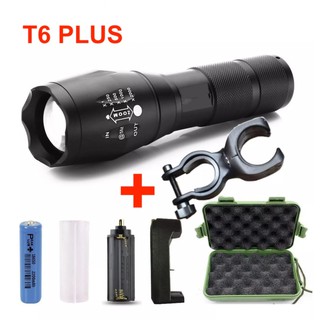 Bộ Đèn pin Xe Đạp Chuyên Dụng AMY XML - T6 Plus siêu sáng Tặng Bộ sạc và pin sạc, Hộp Nhựa Chống Sốc và KẸP ĐÈN XE ĐẠP