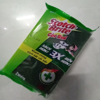 Gói 2 Miếng rửa chén Scotch Brite - 3X Đánh bay vết bẩn nhanh gấp 3 lần , miengruachen