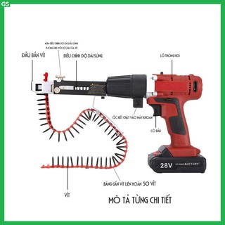 Đầu Bắn Vít Liên Hoàn Lắp Máy Khoan Cầm Tay GOODSTORE