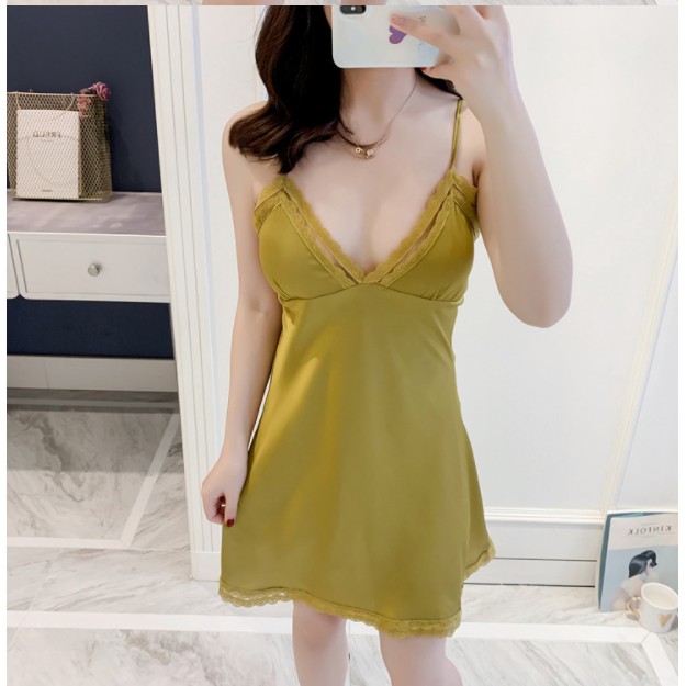 [SHIP NHANH 2h [2 mẫu] Đầm Ngủ Sexy Satin phối ren cao cấp - CÔ CHỦ NHỎ CHUYÊN SỈ | BigBuy360 - bigbuy360.vn