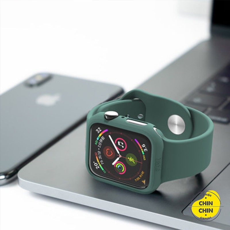 Combo Dây Và Ốp Bảo Vệ Bằng Silicone Cho Đồng Hồ Apple Watch Series 6/5/4/3/2/1/SE Size 38/40/42/44mmm - Chinchin Case