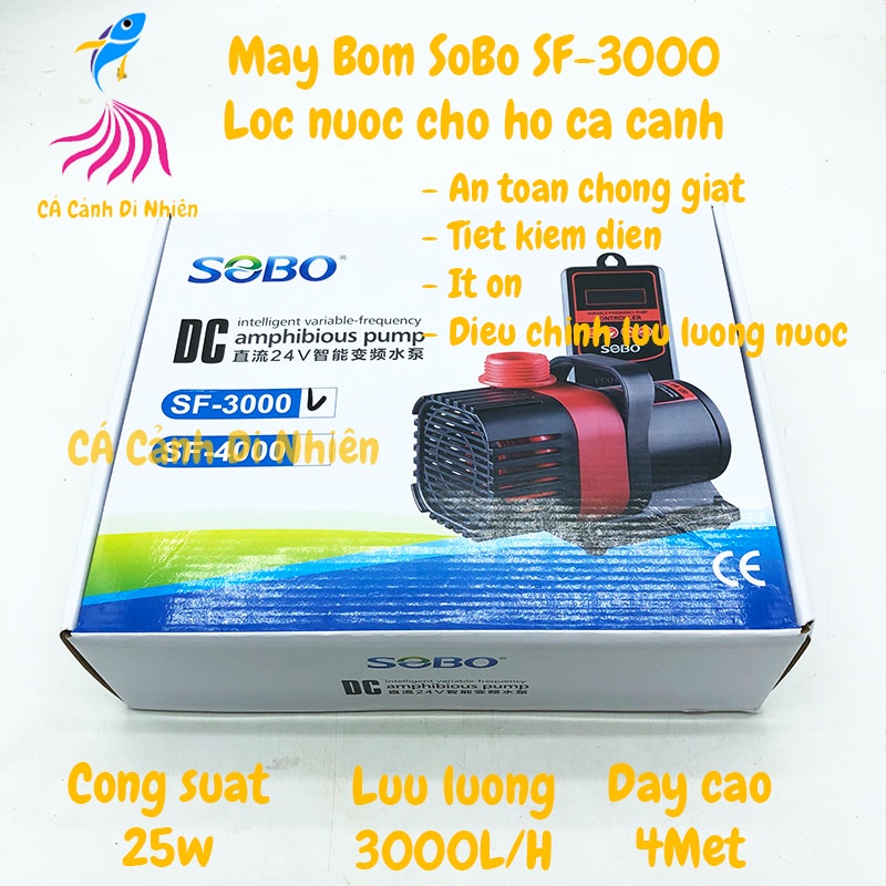 Máy bơm Sobo SF-3000 25W bơm chìm lọc nước cho hồ cá cảnh