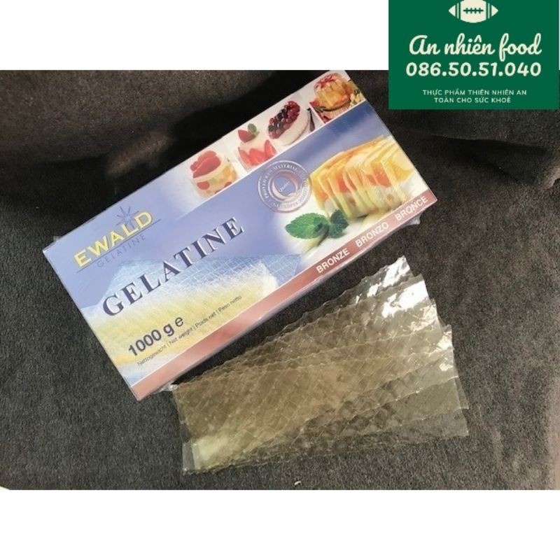 Gelatin 5 Lá Gelatine Đức lá đông dùng làm bánh