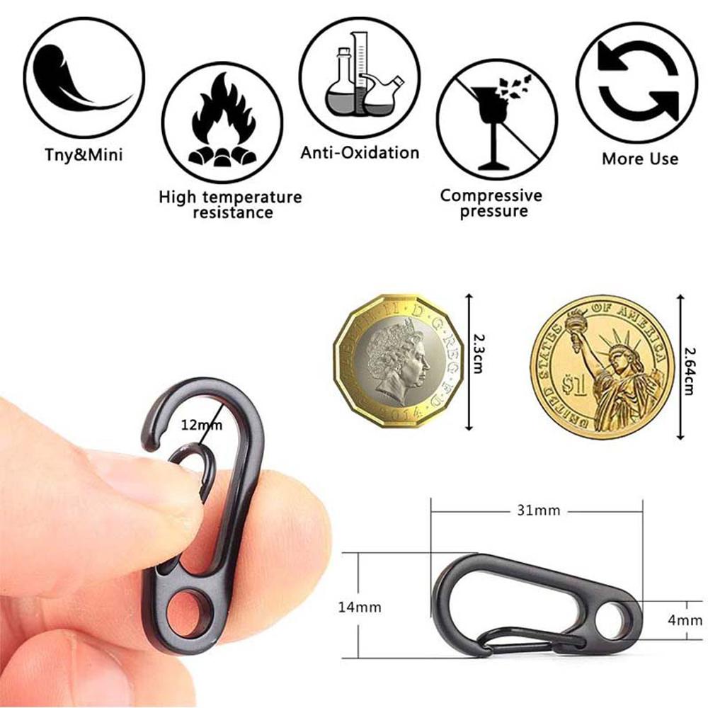 Móc Khóa Carabiner Mini EDC Bằng Hợp Kim Chất Lượng Cao