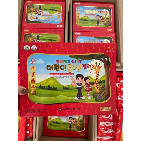 Thạch Hồng sâm baby hươu cao cổ_ Hộp 30 gói