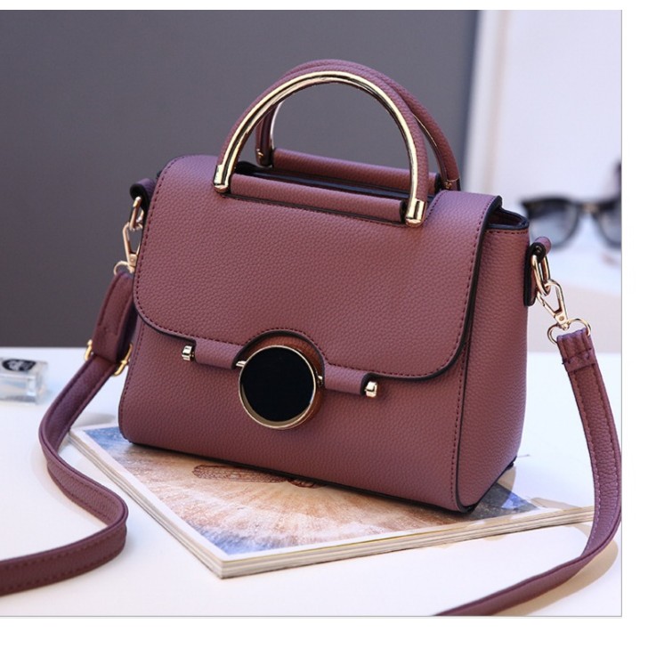 Túi Đeo Chéo Nữ Thời Trang (Khóa Tròn Đen) | BigBuy360 - bigbuy360.vn