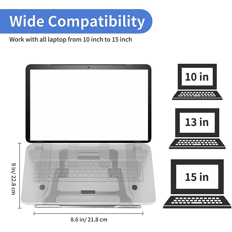 KỆ Giá đỡ máy tính xách tay, DỄ điều chỉnh, GỌN,nhựa , ĐỂ bàn với chiều cao 5 bậc, đệm silicon ĐỠ laptop, TẢN NHIỆT IPAD