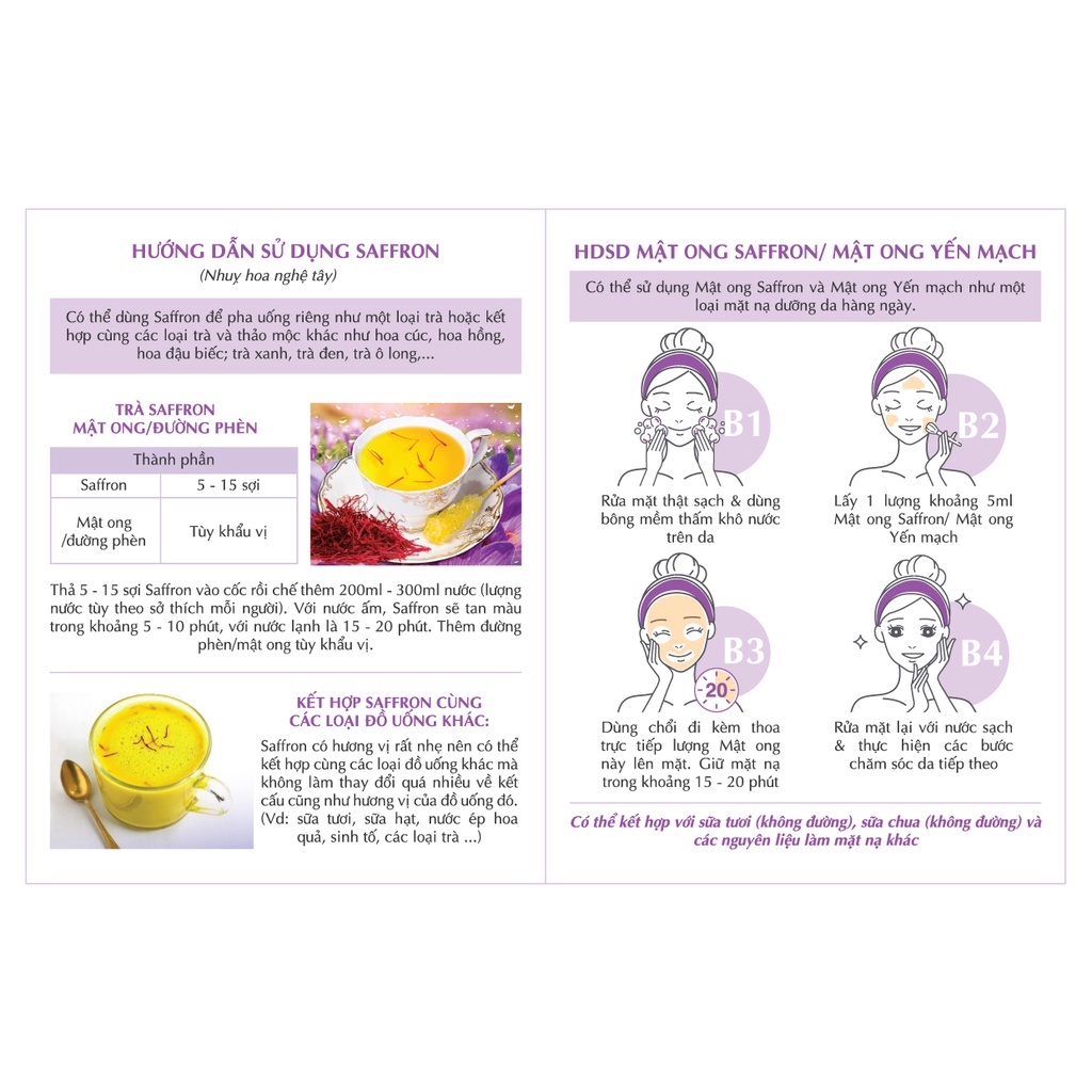 Set quà Nhụy hoa nghệ tây kèm Saffron ngâm mật ong Saffron Việt Nam