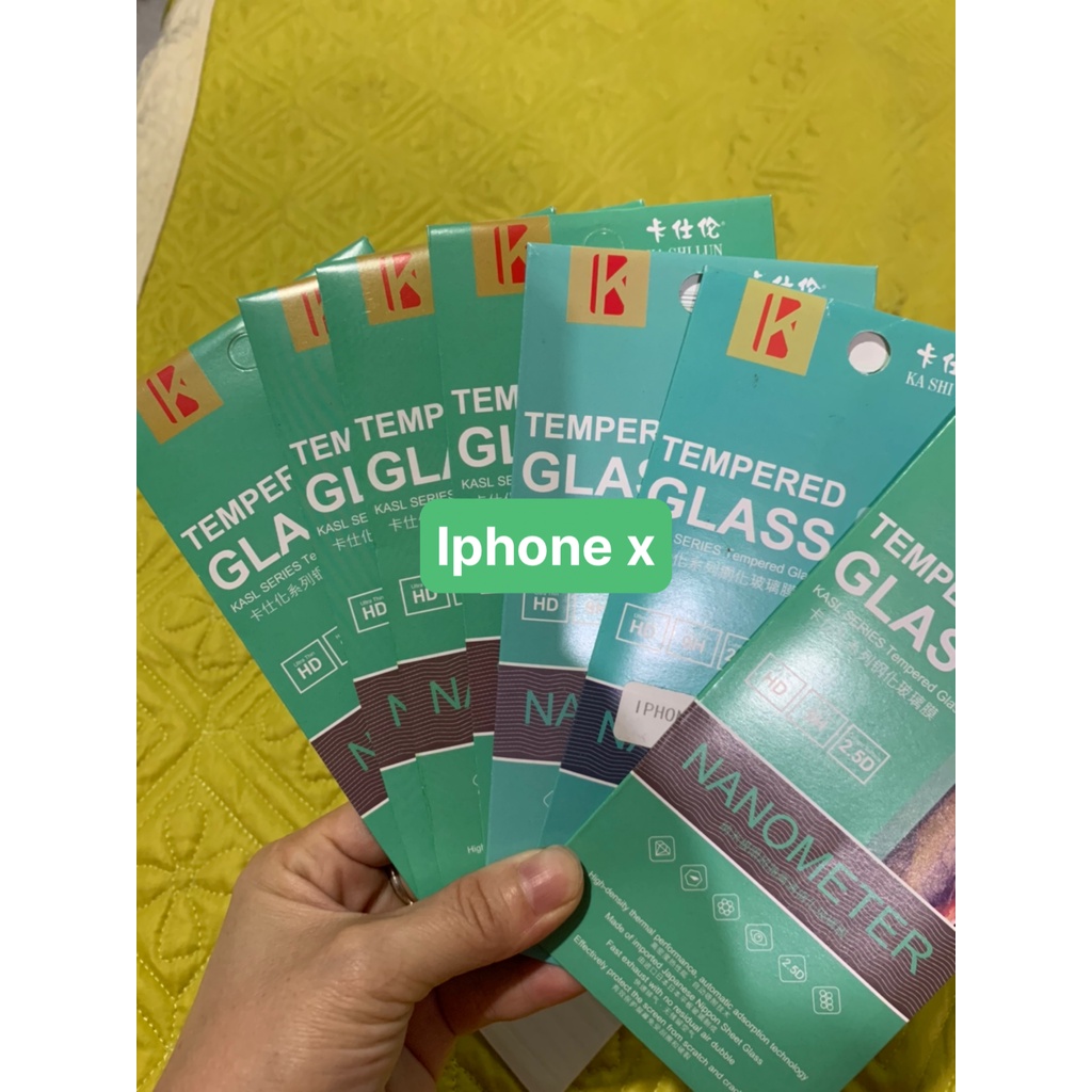 Kính cường lực bảo vệ màn hình iphone x, hộp 10 cái
