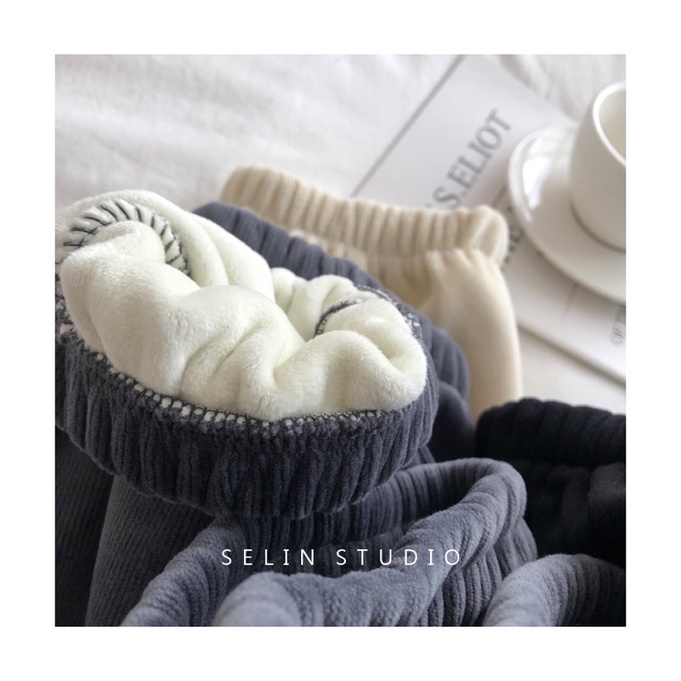 quần bom nhung lót lông unisex