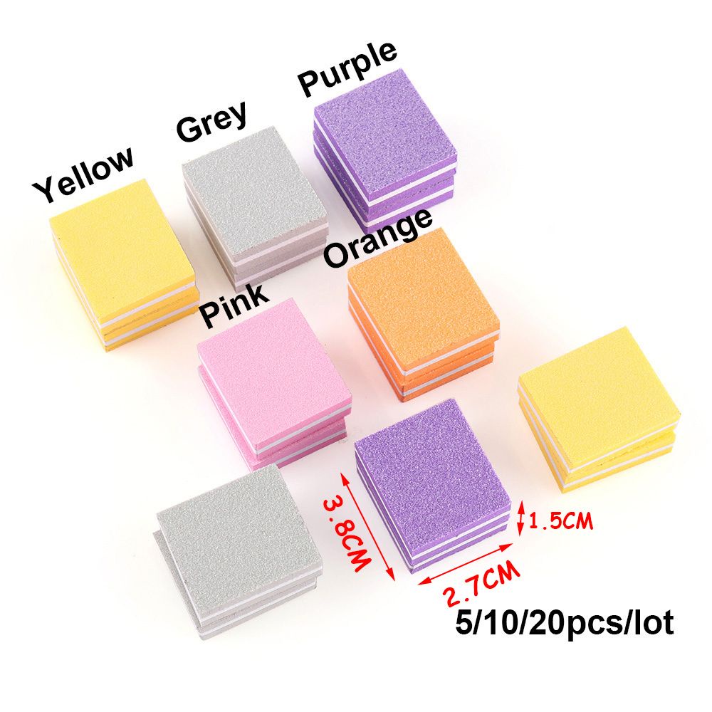 [Hàng mới về] Set 5/10/20 dụng cụ mài giũa móng tay hai mặt mini