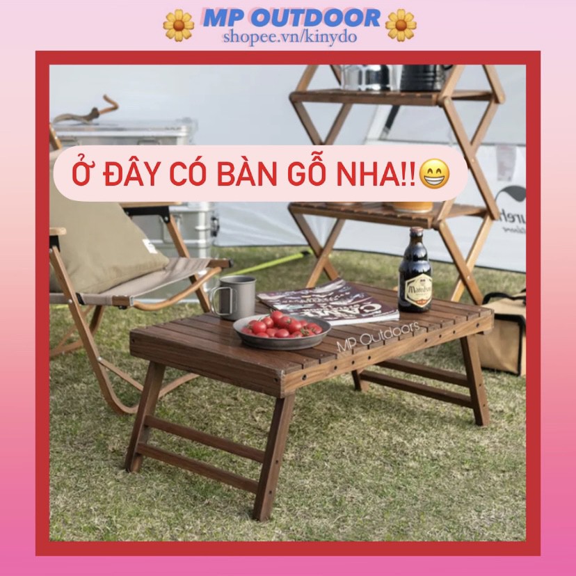 BÀN GỖ GẤP GỌN BÀN TRÀ DU LỊCH DÃ NGOẠI CẮM TRẠI CAMPING NATUREHIKE NH20JJ031