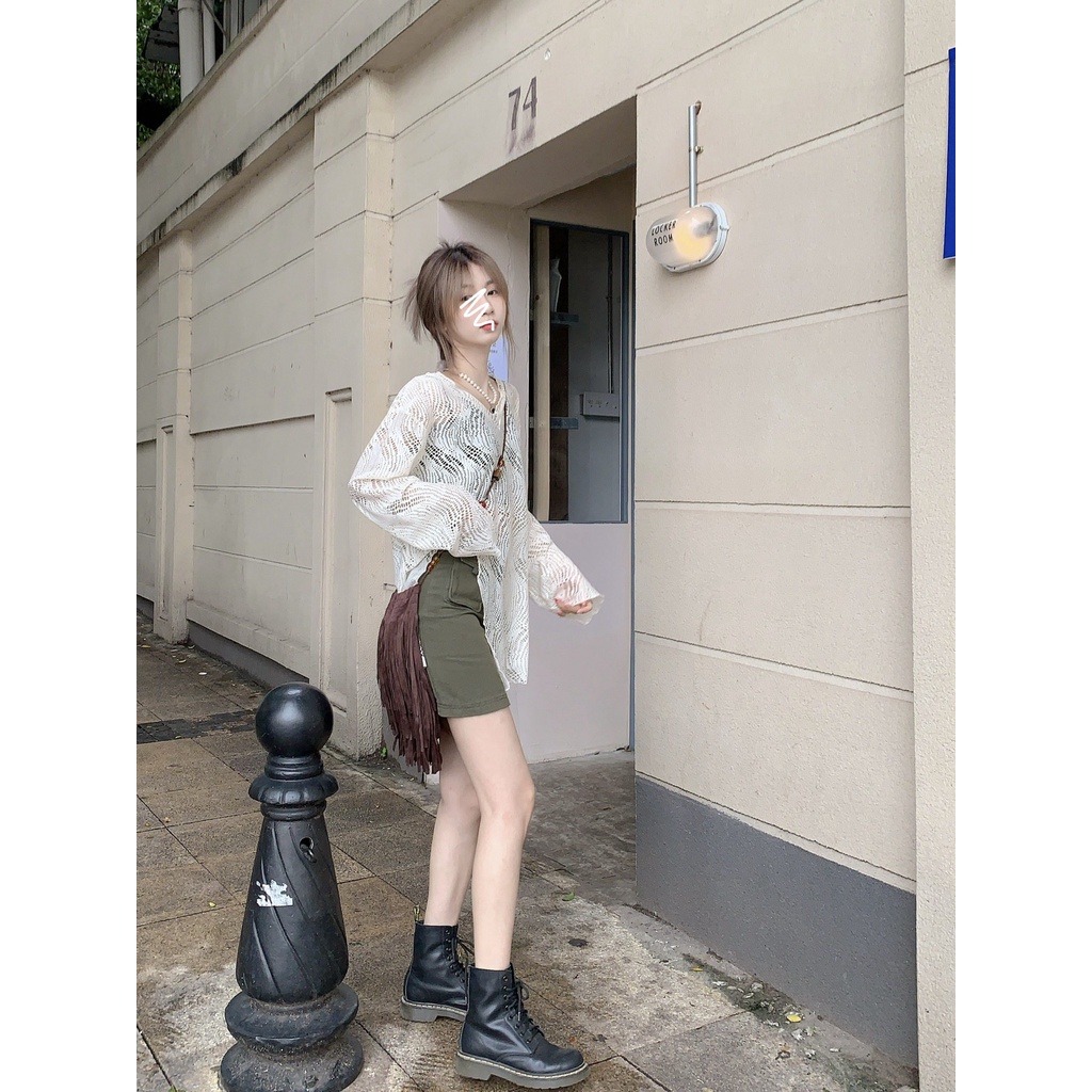 Áo Thun Nữ Dài Tay Cổ Tròn Thời Trang Hàn