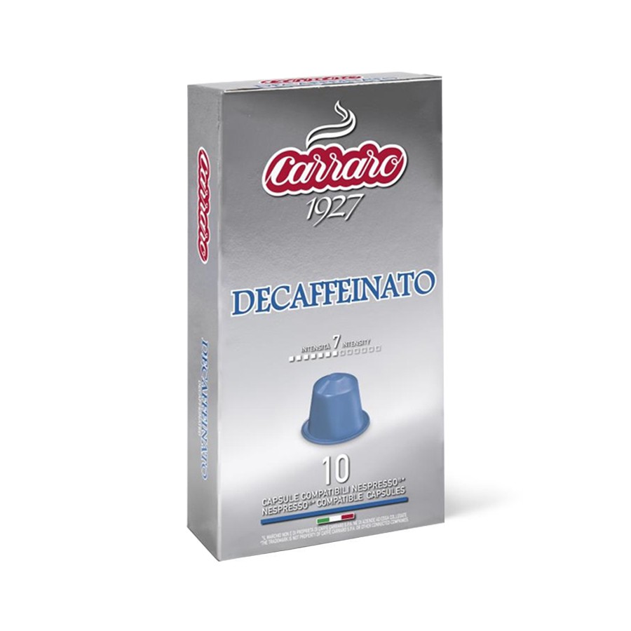 COMBO 5 hộp Cà phê viên nén Decaffeinato Capsule- Nhập khẩu chính hãng từ thương hiệu Carraro,Ý [hàng chất lượng]