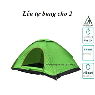 Lều tự bung cho 2 người, bản new chống tia UV và lưới thoáng chông côn trùng xâm nhập