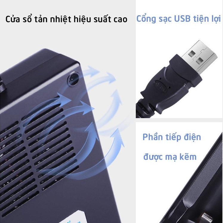 Combo Bộ Sạc Pin AA, AAA Doublepow K93B tự ngắt khi đầy Tốc Độ Cao Hiển Thị Màn Hình LCD kèm pin sạc aa 3000mAh