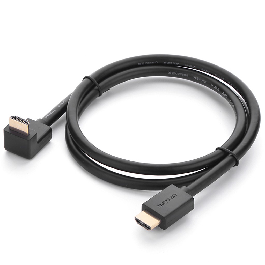Cáp HDMI Đầu 90 Độ Ugreen HD103 10172 - Đen - Hàng Chính Hãng
