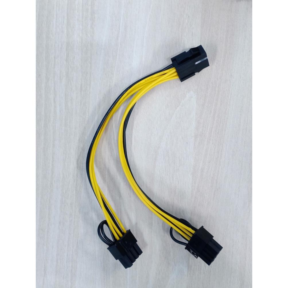 [SALE RẺ] Dây riser 009s hàng mới chuẩn 100%- Dây Cáp chuyển đổi nguồn 8pin PCU ra 2 nguồn pci-e