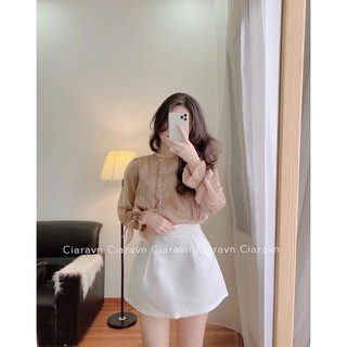 Chân váy tafta trơn (đen/trắng)
