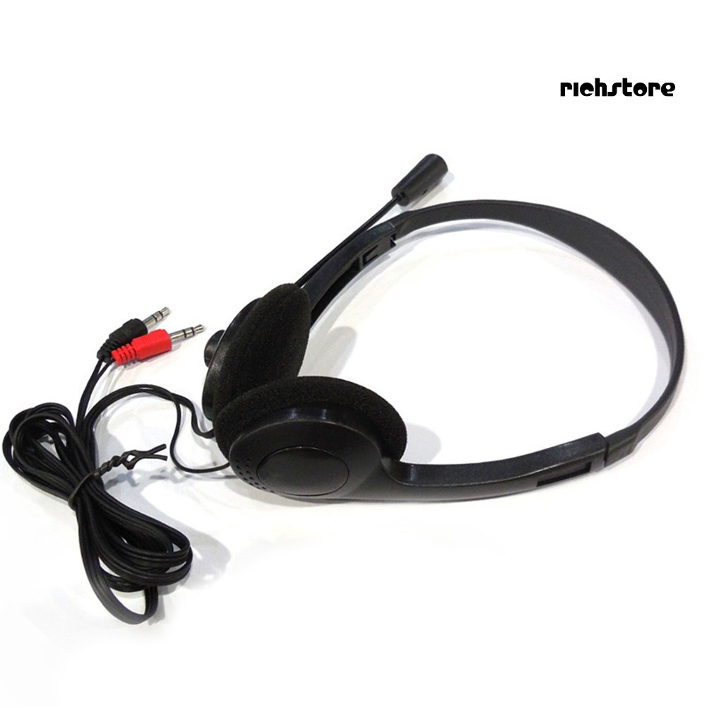 EJ_3.5mm Wired Over-Ear Headphone Stereo Headset with Microphone for PC Laptop