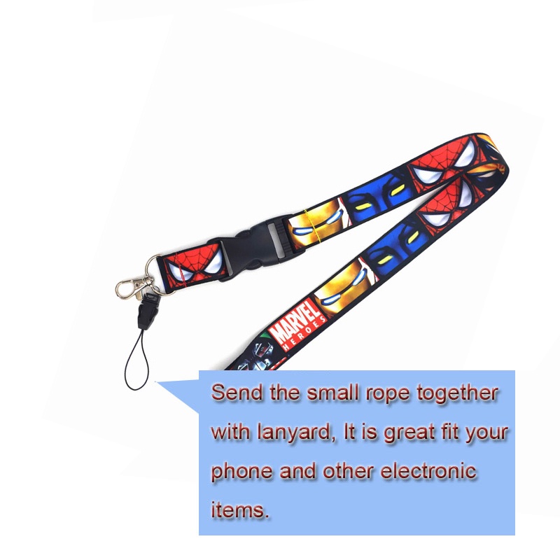 Dây Đeo Điện Thoại/Thẻ Tên In Họa Tiết Hoạt Hình Marvel Captain America