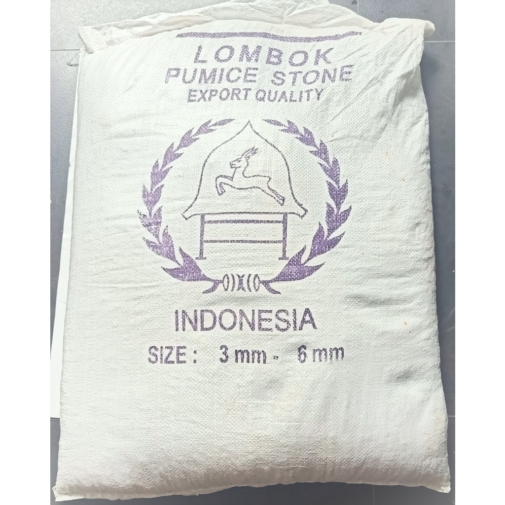 1 bao 50 lít đá bọt PUMICE Indonesia size 3-6mm (17-21kg theo độ ẩm từng đợt), lót chậu, giá thể cho xương rồng, sen đá