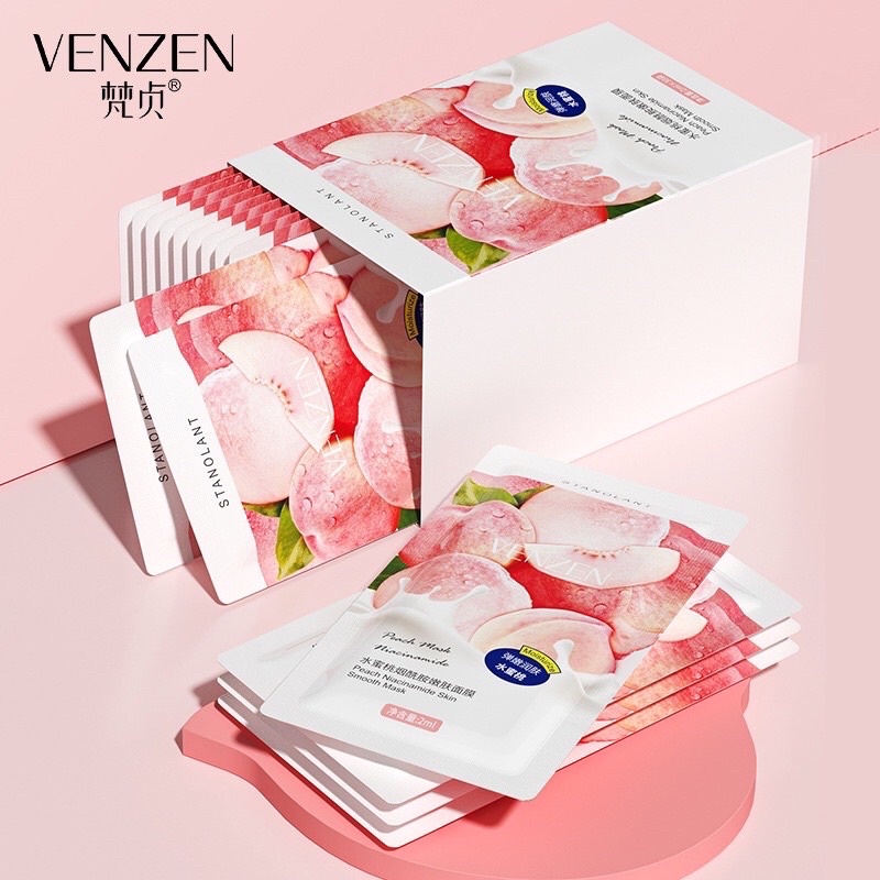 30 Gói nạ ngủ quả ĐÀO và SỮA tươi nguyên chất cung cấp vitamin collagen làm mềm và mịn và trắng sáng da giảm nhăn