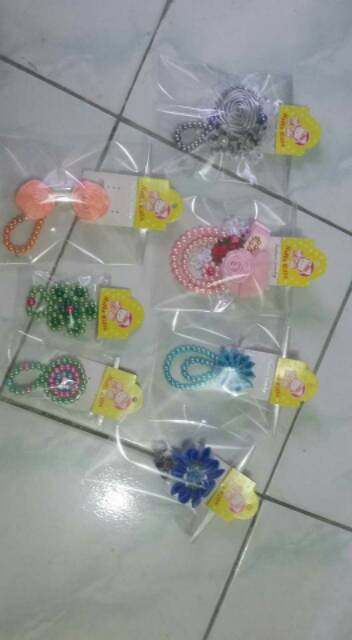 Souvenir Brooch Satin Ribbon Pearl Min 100 Pcs