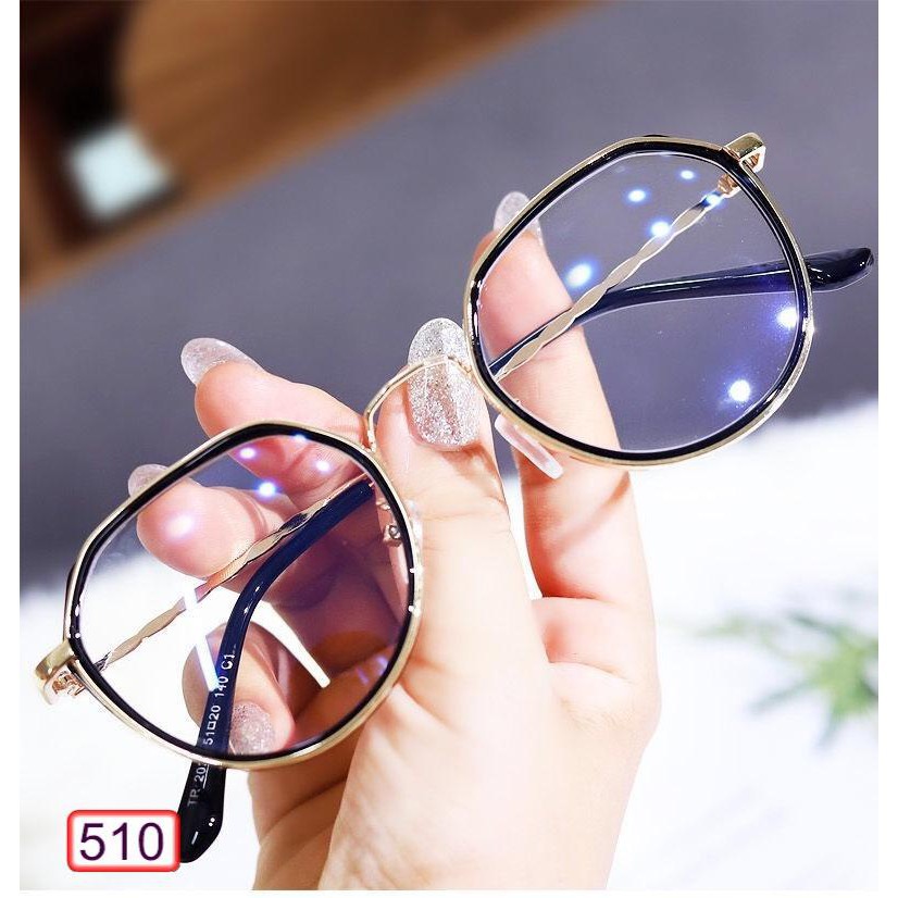 Gọng kính cận tròn kim loại thời trang TQ11 kèm tròng 0 độ chống ánh sáng xanh bảo vệ mặt phù hợp mặt nhỏ, dài, vuông | BigBuy360 - bigbuy360.vn