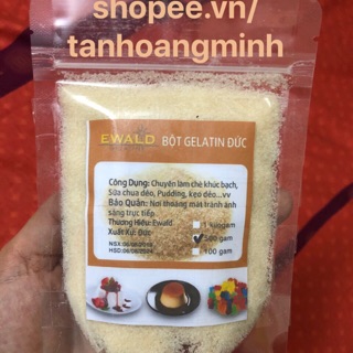 100gam Gelatin Đức Ewald dạng bột date xa (phân loại gói 50gam/100gam)