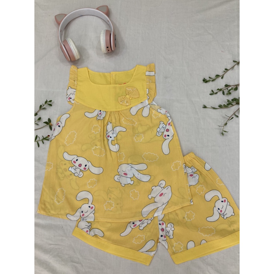 Bộ lanh lụa chất đẹp cho bé gái  SIZE TO từ 25 tới 45kg