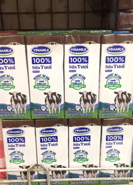 Sữa Tươi Vinamilk Các Vị Lốc 4 hộpx180ml