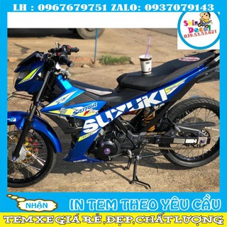 Tem rời Satria Xanh Trắng Uv  (B)