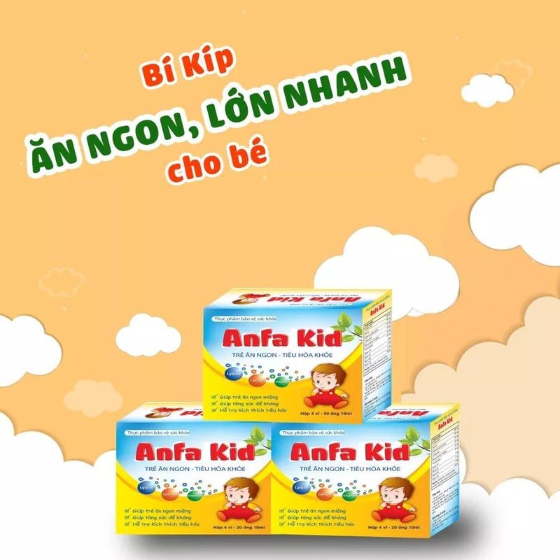 Liệu trình 3 hộp siro ăn ngon Anfa Kid